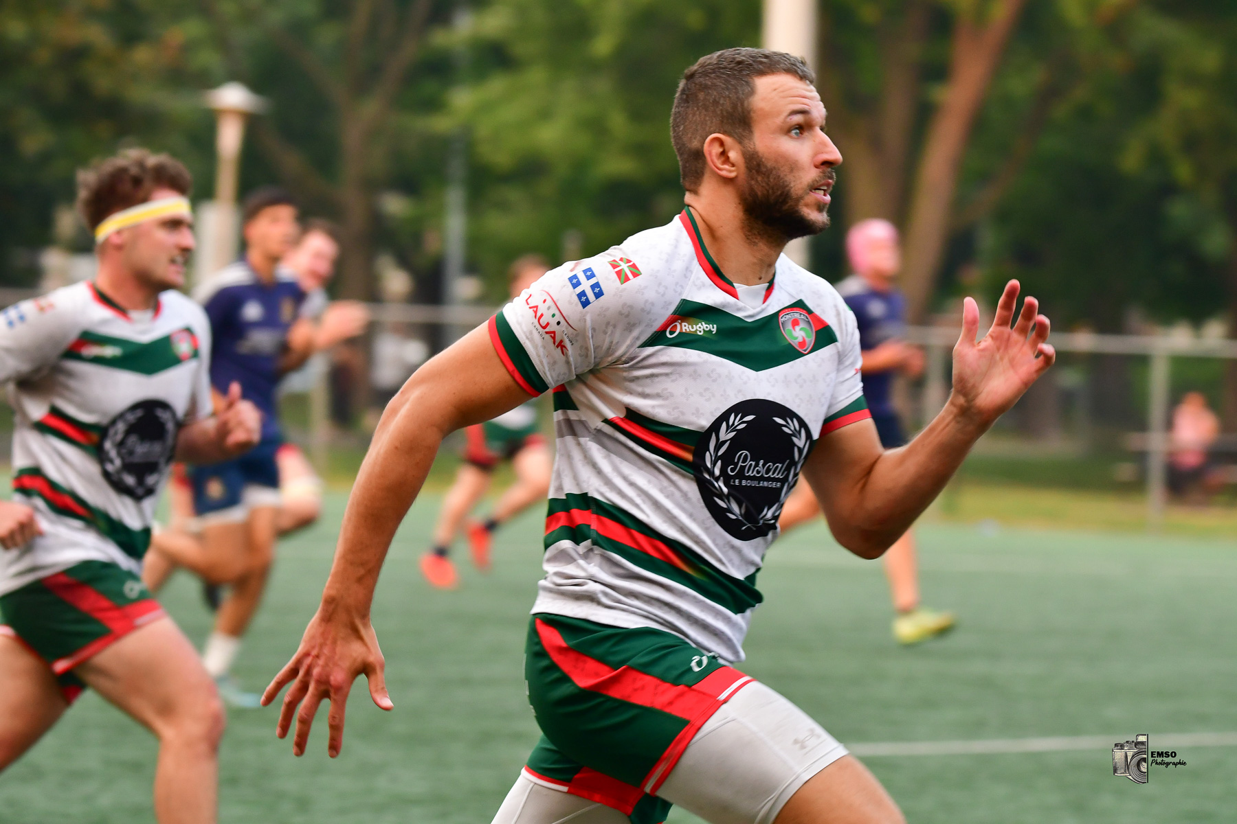 Joris AUGER -  Rugby Club de Montréal - Sainte-Anne-de-Bellevue RFC - Rugby - RQ 2025 - SL M - Rugby Club de Montréal (51) vs (20) SABRFC (#RQ25SLMRCMSA7) Photo by: emso photo | Siuxy Sports 2025-08-02