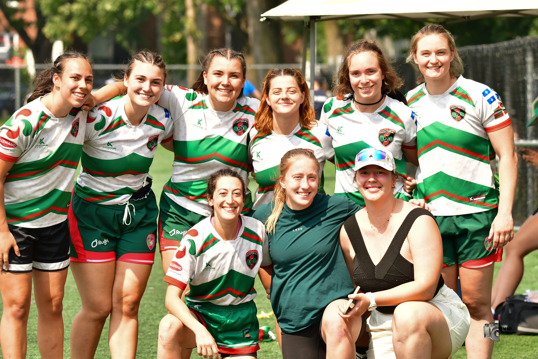 Louanne MERMIER - Amélie RAGO - Mahalia ROBINSON -  Rugby Club de Montréal - Town of Mount Royal RFC - Rugby - RQ 2025 - LP2 F - Rugby Club de Montréal vs TMR (#RQ25LP2FRCMT7) Photo by: emso photo | Siuxy Sports 2025-07-26