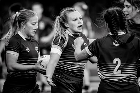 RSEQ 2025 - Rugby F Final Bronze - Concordia vs U. de Montréal - Before & After Match - B&W