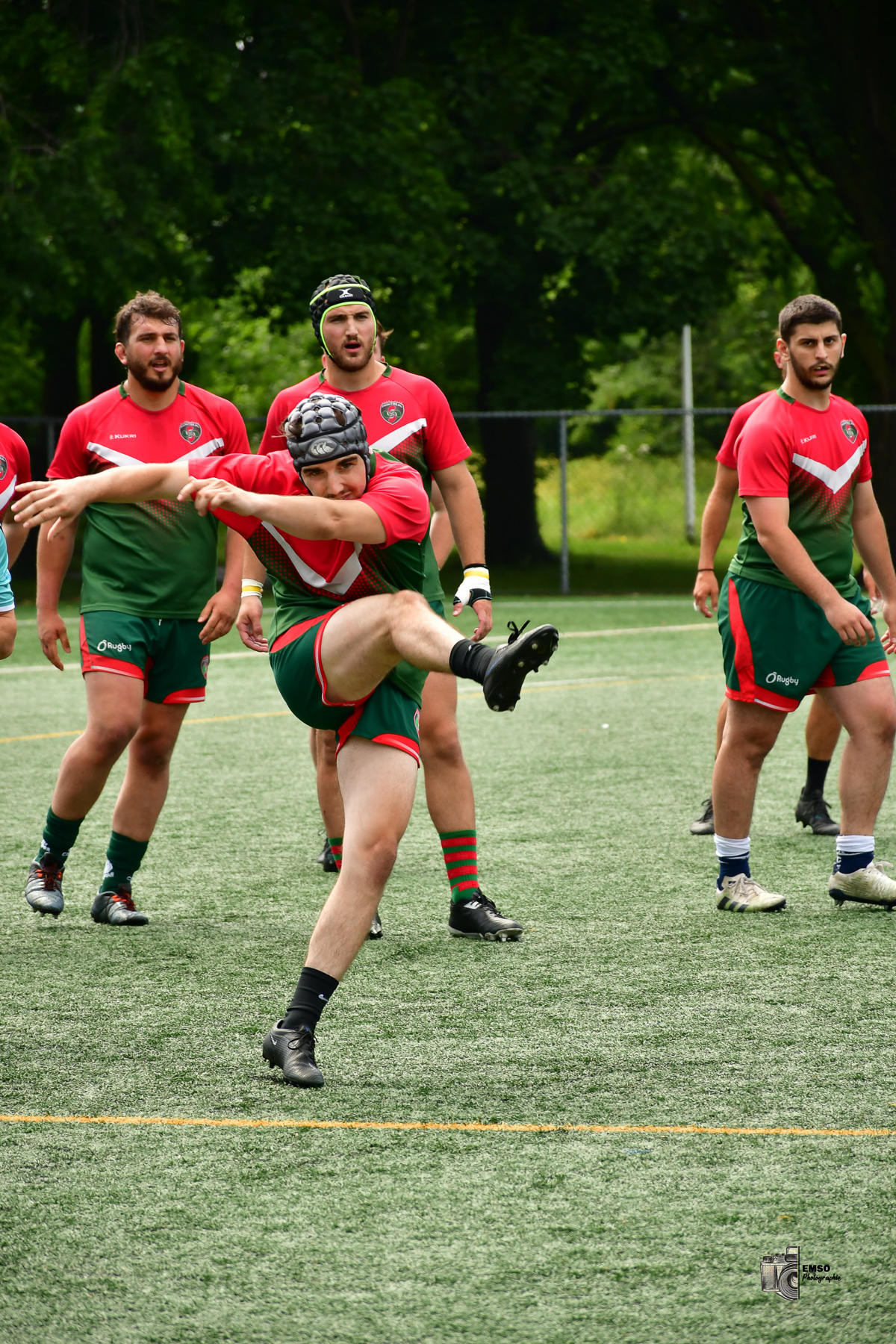 Mathias DANTIN - Antoine GUIRLINGER - Josselin THIZON - Corentin YUSTE -  Rugby Club de Montréal - Parc Olympique Rugby - Rugby - RQ 2025 - SL M - Rugby Club de Montréal vs Parc Olympique (#RQ25SLMRMPO86) Photo by: emso photo | Siuxy Sports 2025-06-28